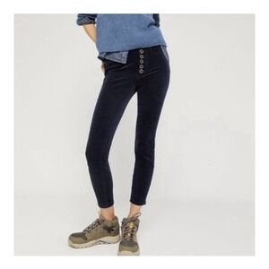 Anthropologie | Pilcro‎ High Rise Skinny Womens Size 26 Navy Blue Corduroy